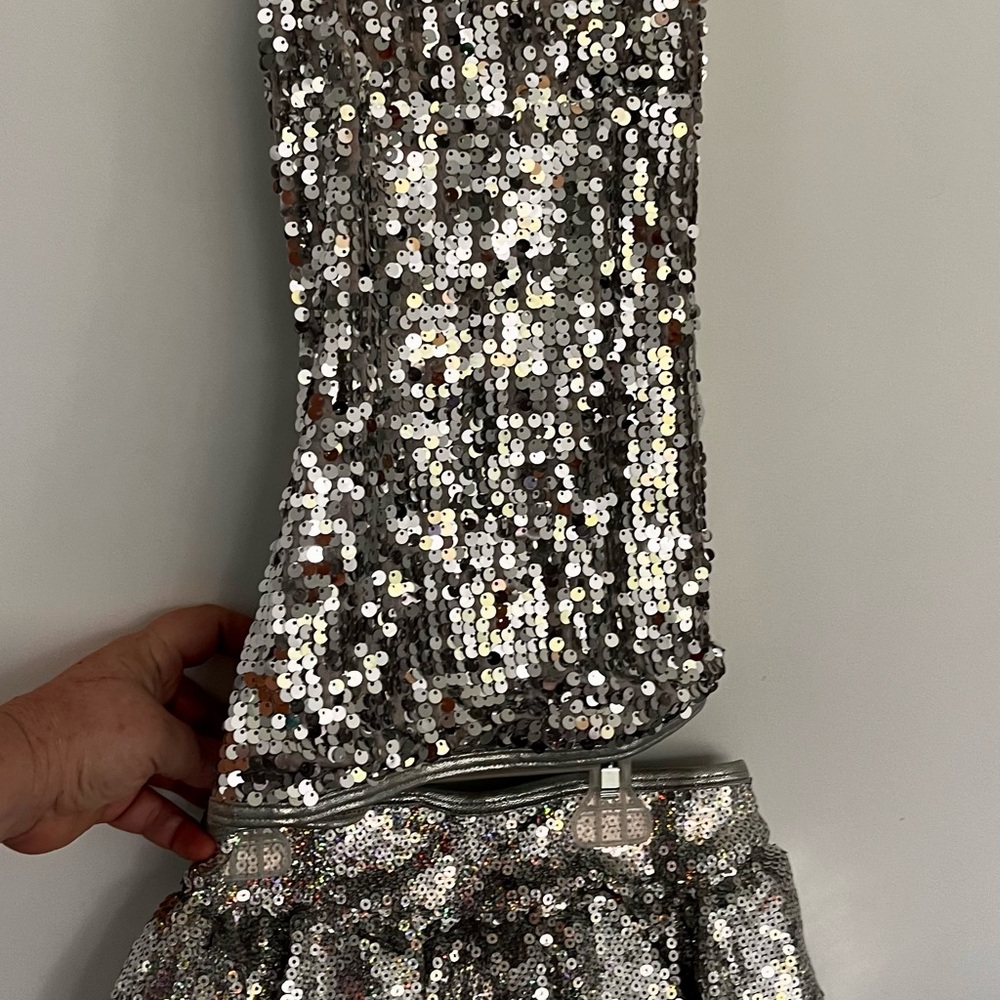 Balera Silver Sequin Dancewear Medium Child